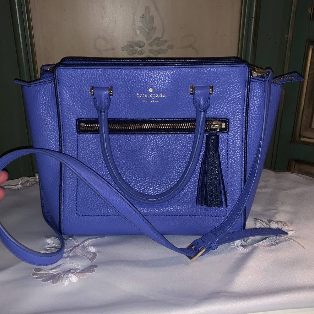 Kate Spade Periwinkle Leather Satchel Shoulder Bag - Picture 2 of 4